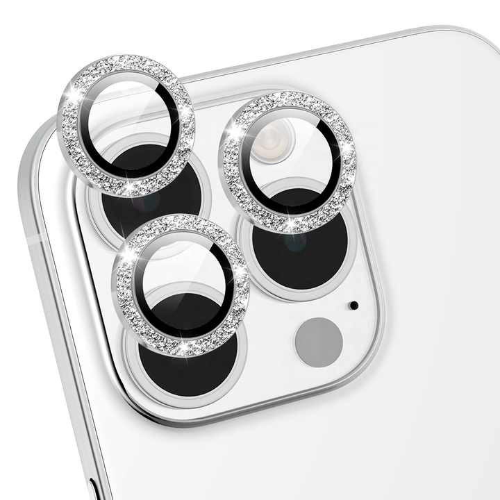 Glitter Camera Lens Protector for iPhone 14 Series Tempered Glass