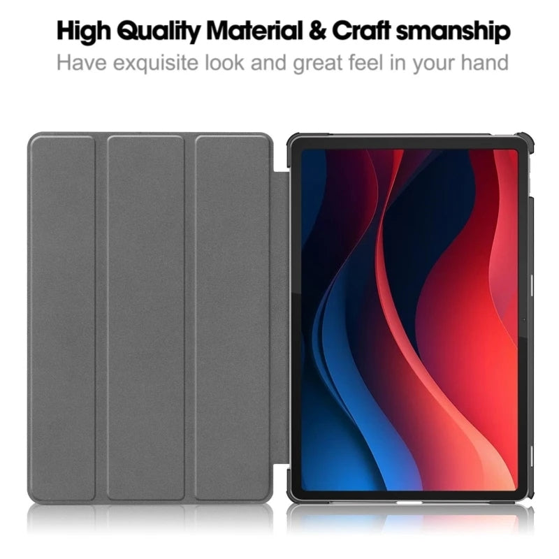 Tri-Folding Smart Stand Magnetic PU Leather Case for Lenovo Tab M11 2024 11 Inch