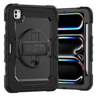 Heavy Duty Armor Stand Case for iPad Pro 13 Inch M4 2024/M5 2025 with Strap & Pen Slot