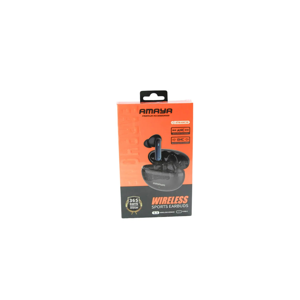 ATW-ANC08 Wireless Noise Cancelling Bluetooth Headset Black
