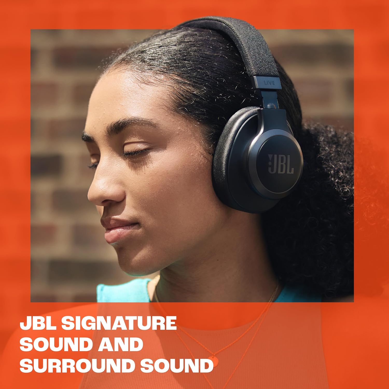 JBL Live 770NC Wireless Over-Ear Headphones with True Adaptive Noise Cancelling Black