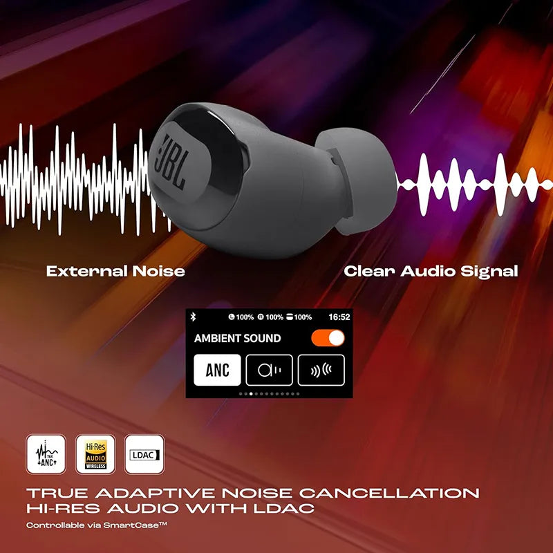 JBL Live Buds 3 True Wireless Noise-Canceling Earbuds Black