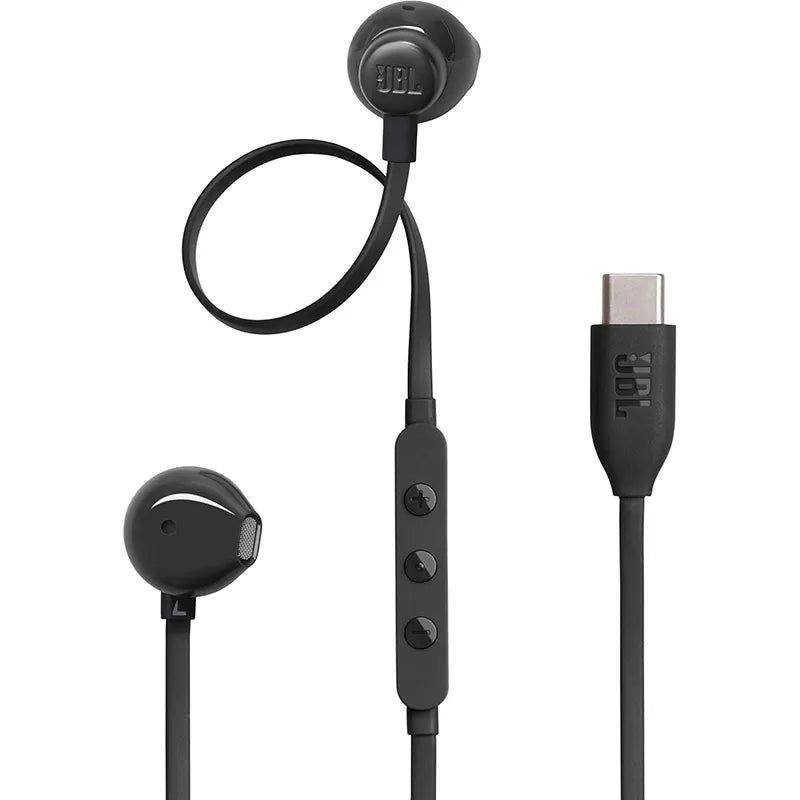JBL Tune 305C Wired USB-C Earbuds with Mic Black