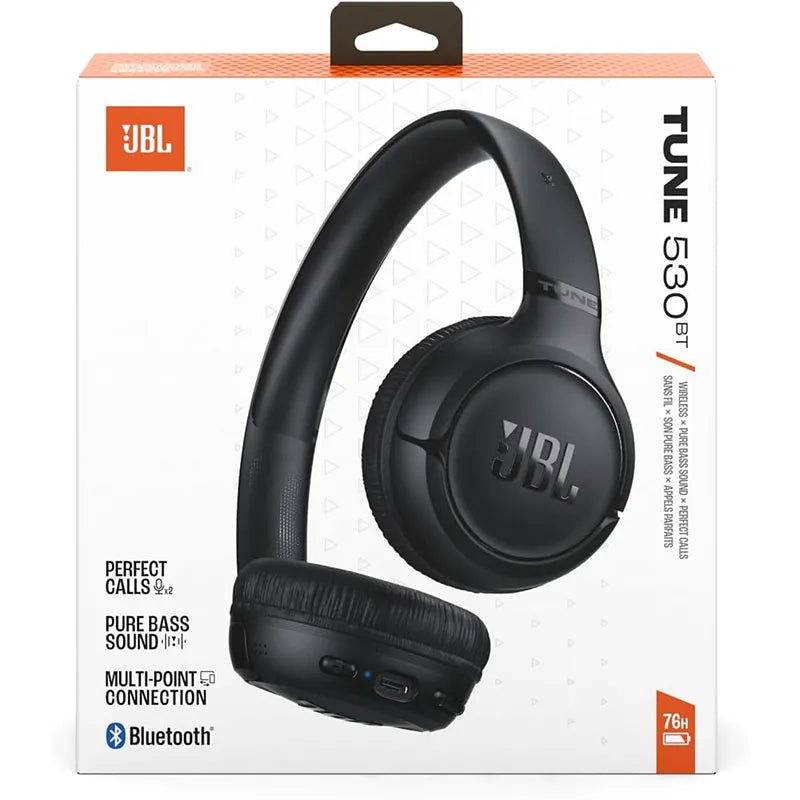 JBL Tune 530BT Wireless On-Ear Bluetooth Headphones Black
