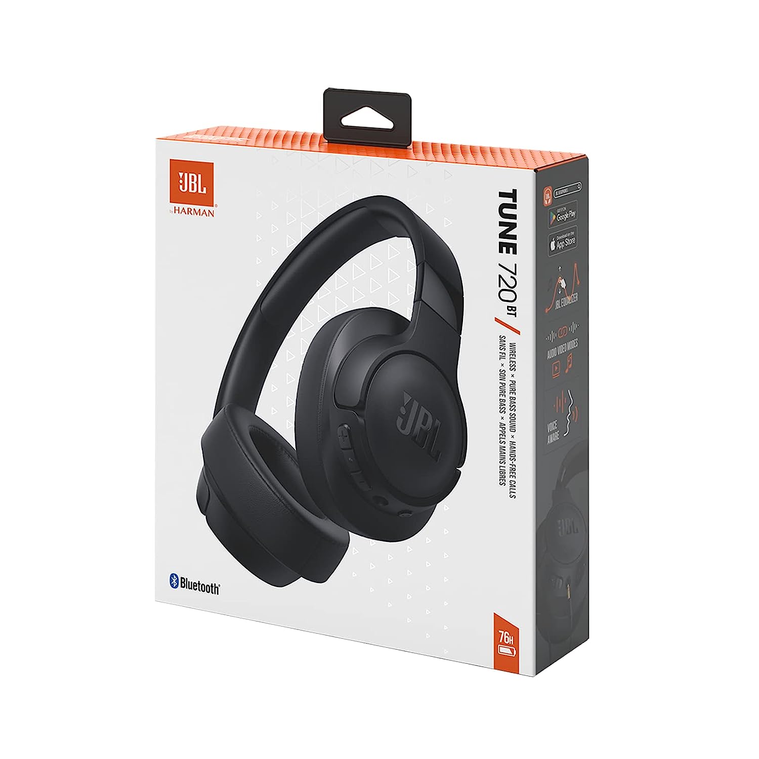 JBL Tune 720BT Wireless On-Ear Headphones Black