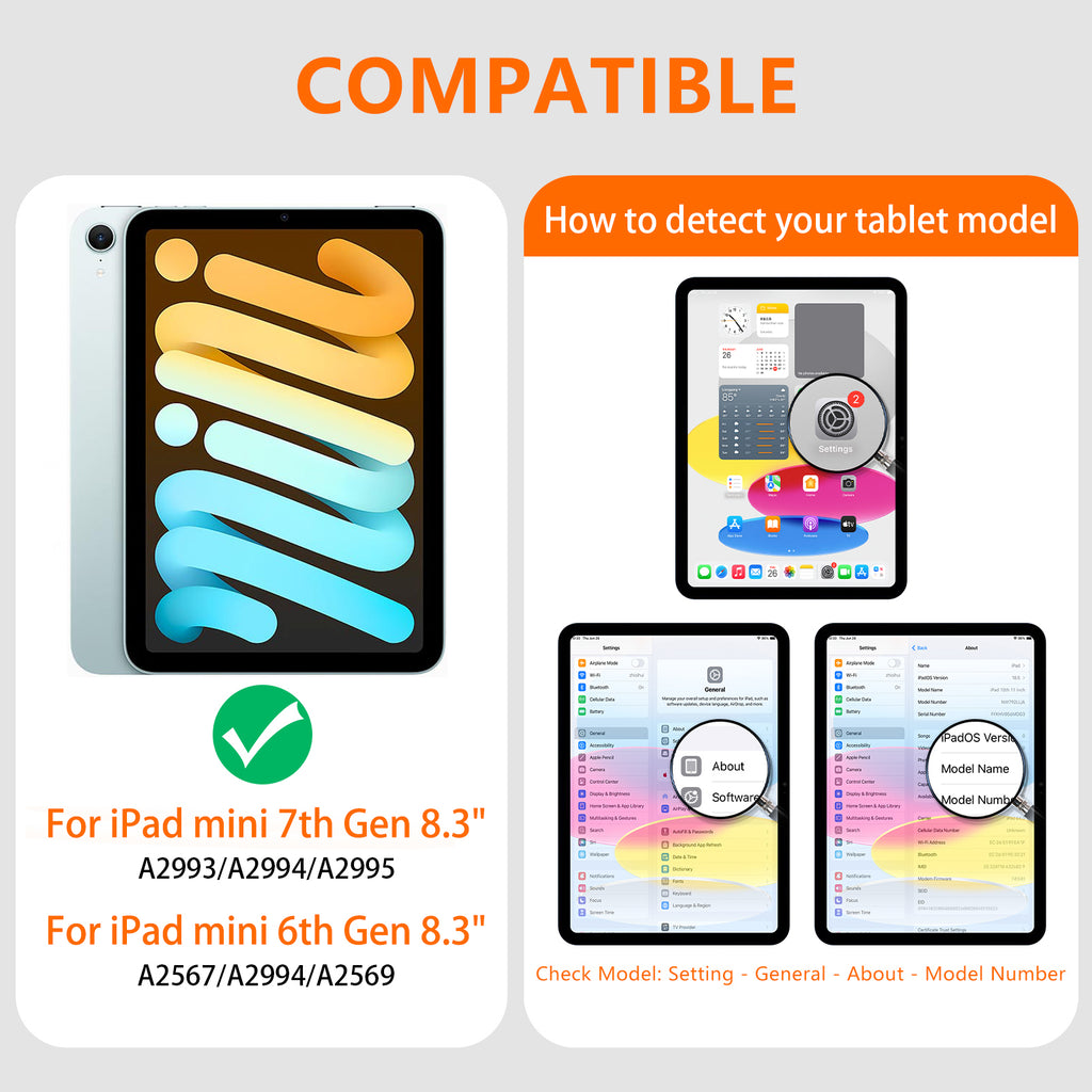Wireless Magnetic Magic Keyboard Case for iPad Mini 7th Gen 8.3 Inch with Touchpad RGB Backlit