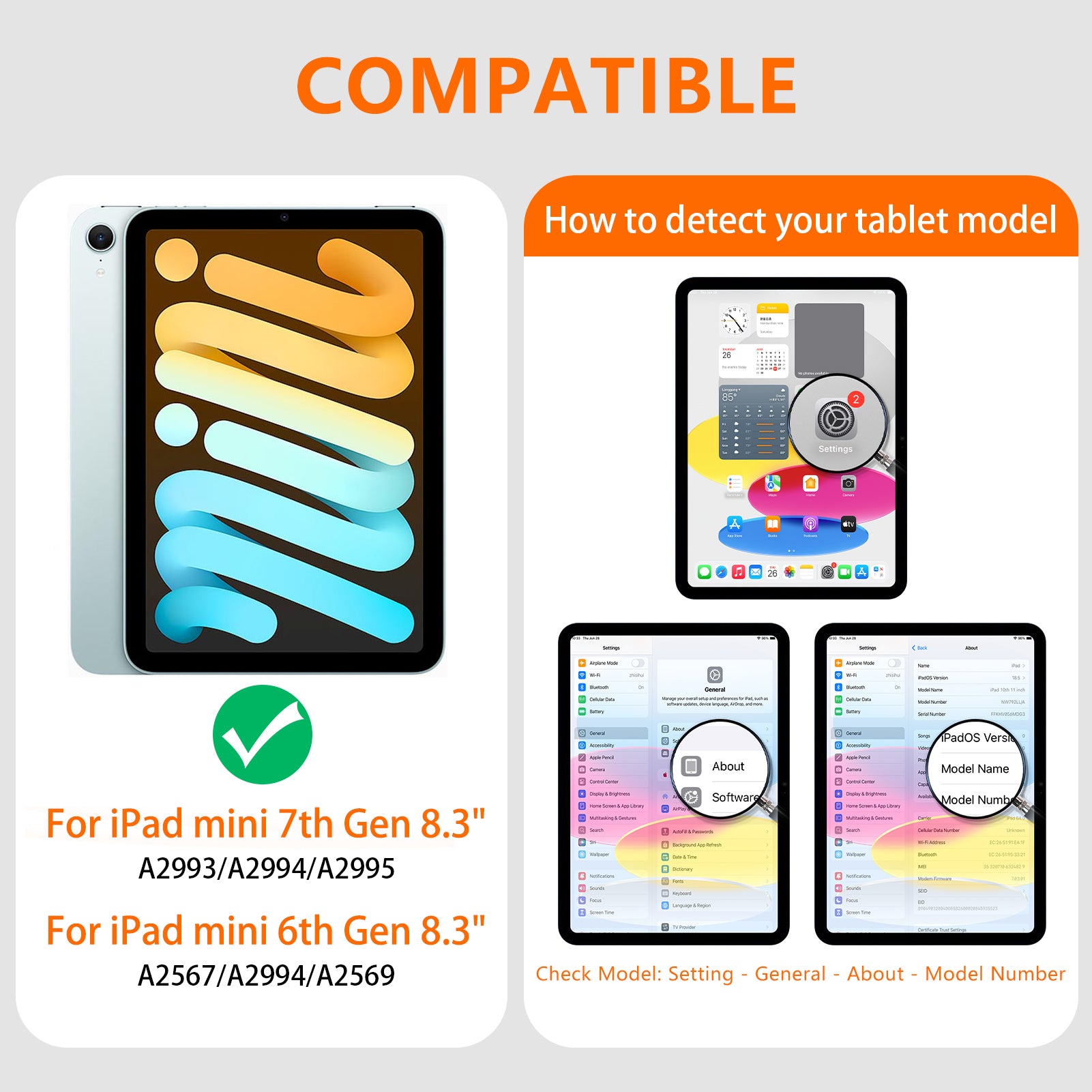 Wireless Magnetic Magic Keyboard Case for iPad Mini 7th Gen 8.3 Inch with Touchpad RGB Backlit