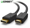 UGREEN DP101 10203 DisplayPort Male to HDMI Cable 9.8 ft Black