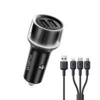 Oraimo Highway 15 15.5W Car Charger with 3-in-1 Cable OCC-1152D-X93