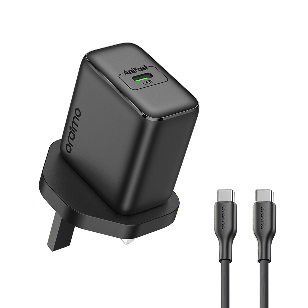 Oraimo PowerGaN 351 35W GaN Ultra Fast Charger Kit OCW-5351UCC-BLACK