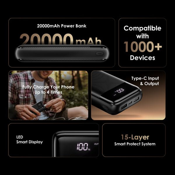 Oraimo Traveler 12 Byte 20000mAh 12W Power Bank OPB-1205N