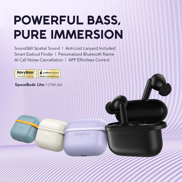 Oraimo SpaceBuds Lite V5.4 IPX4 Wireless Earbuds OTW-324-SPEEDBLACK