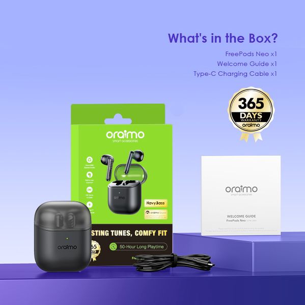 Oraimo FreePods Neo Half-In-Ear Earbuds OTW-330S