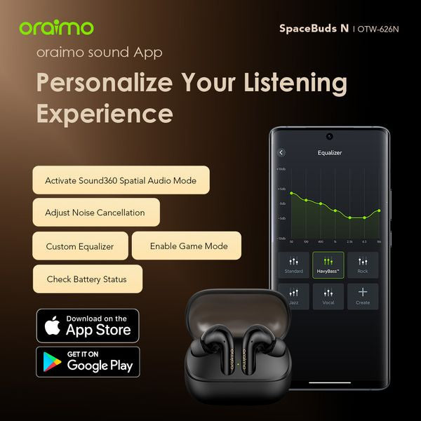 Oraimo SpaceBuds N ANC Wireless Earbuds OTW-626N
