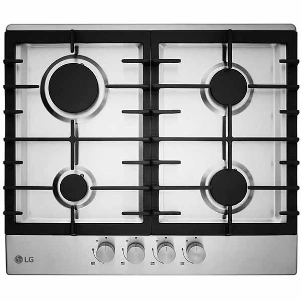 LG HU641BBG 23.6 in. Built-In Gas Hob Stainless Steel