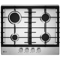 LG HU641BBG 23.6 in. Built-In Gas Hob Stainless Steel