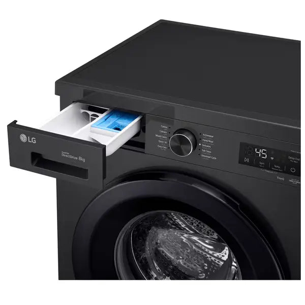 LG F4Y2TYG6X 17.6 lb Front Load Washing Machine Black