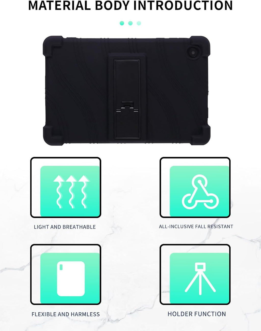 Samsung Galaxy Tab A11 8.7 Inch Silicone Kickstand Case