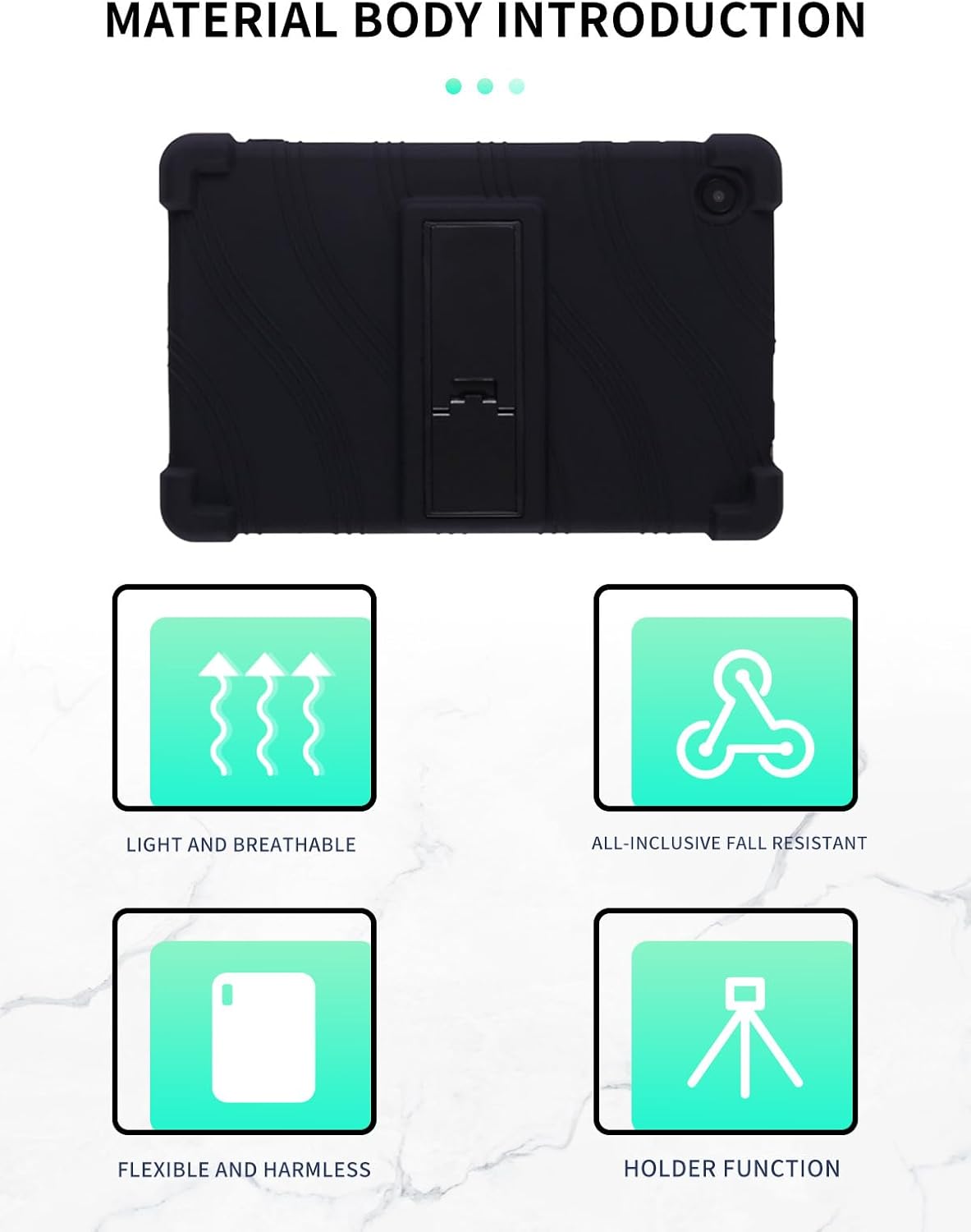 Samsung Galaxy Tab A11 8.7 Inch Silicone Kickstand Case