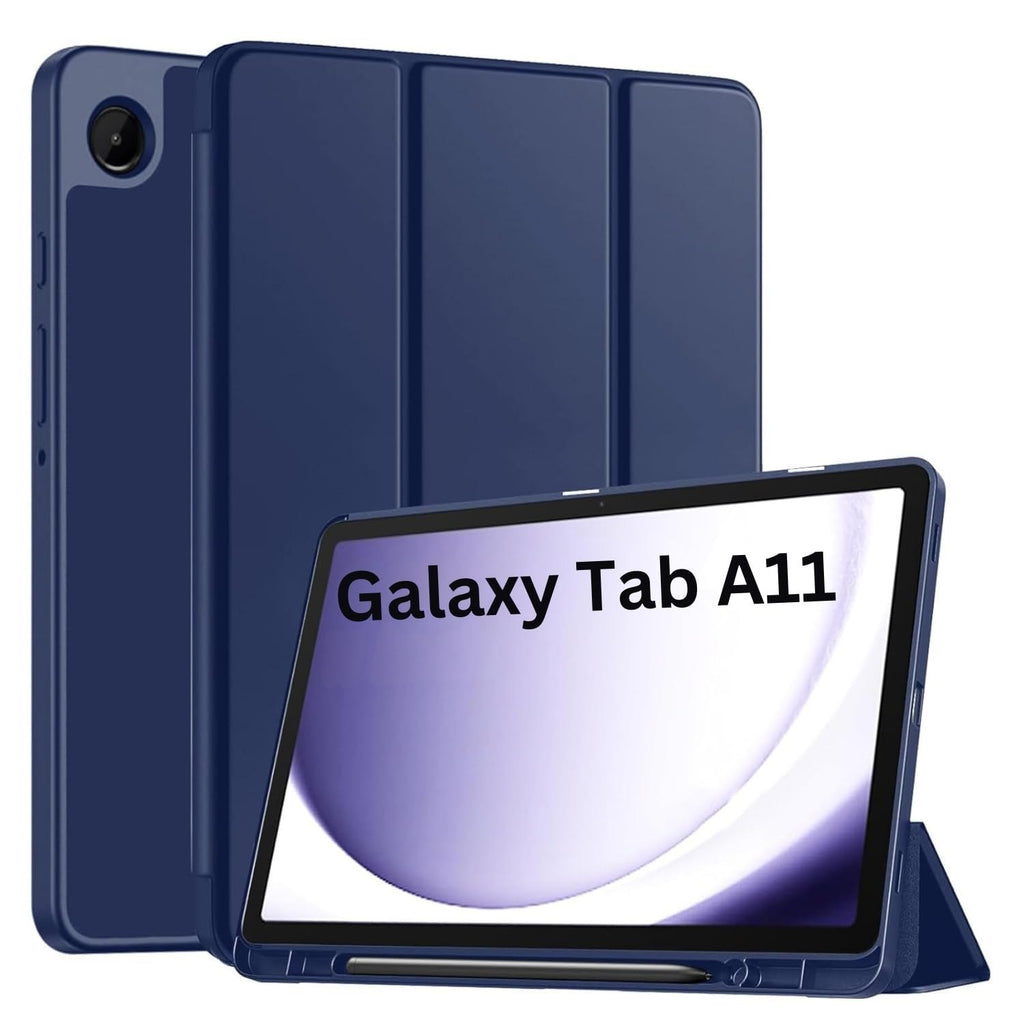 Samsung Galaxy Tab A11 Flip Trifold Tablet Cover Case with Pen Slot Holder