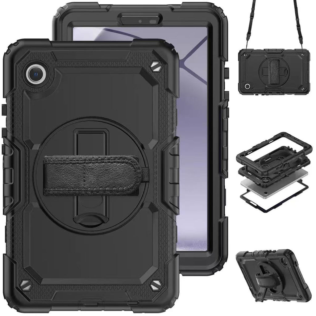 Samsung Galaxy Tab A9 Plus 11 Inch Shockproof Heavy Duty Full Body Protection Cover Case with Strap