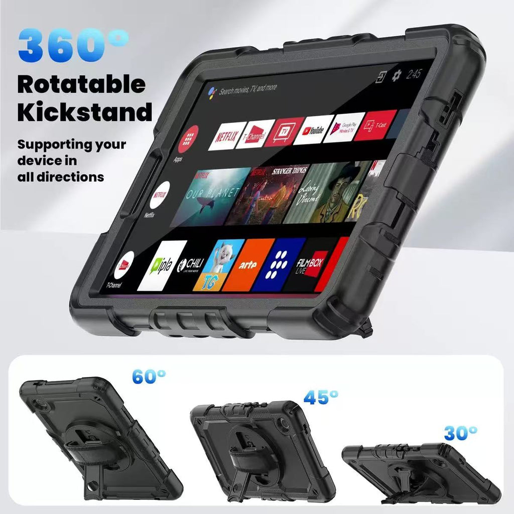 Samsung Galaxy Tab A9 Plus 11 Inch Shockproof Heavy Duty Full Body Protection Cover Case with Strap