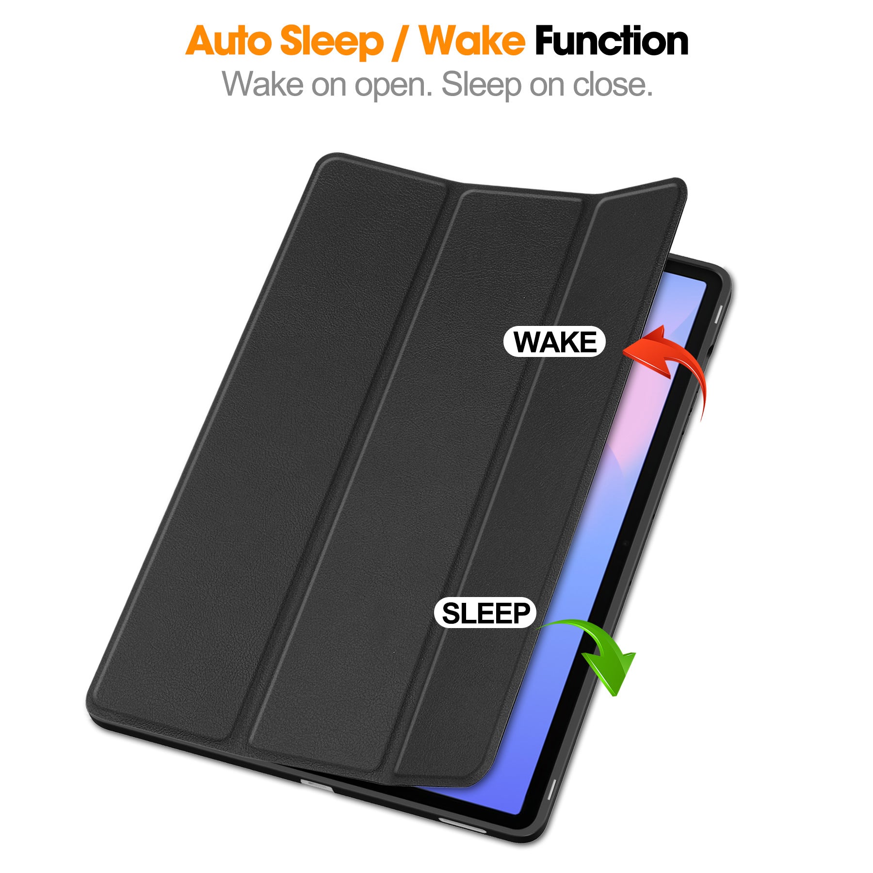 Samsung Galaxy Tab S10 FE Plus Flip Trifold Tablet Cover Case with Pen Slot Holder