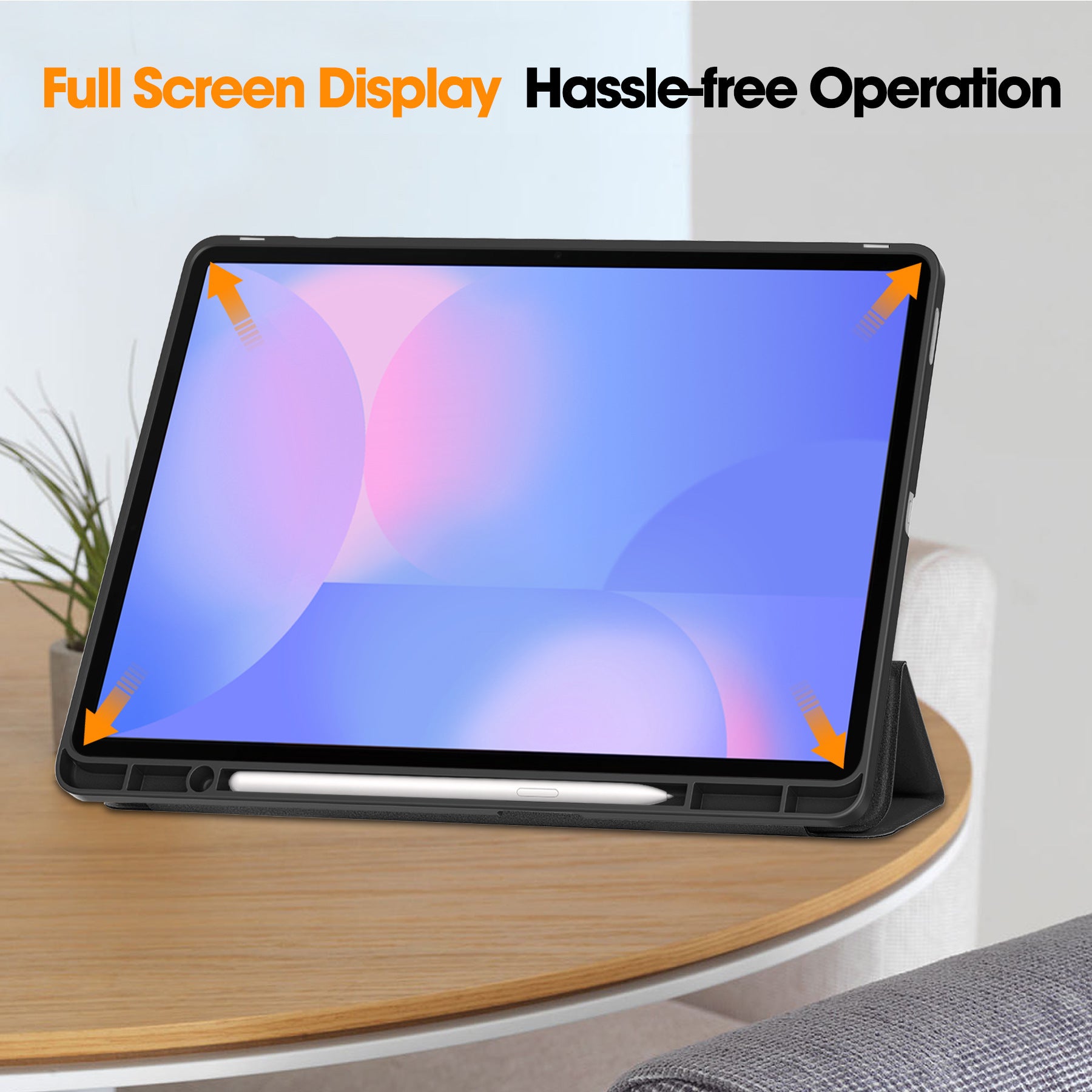 Samsung Galaxy Tab S10 FE Plus Flip Trifold Tablet Cover Case with Pen Slot Holder