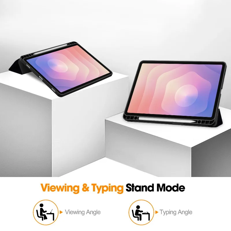 Samsung Galaxy Tab S11 Flip Trifold Tablet Cover Case with Pen Slot Holder
