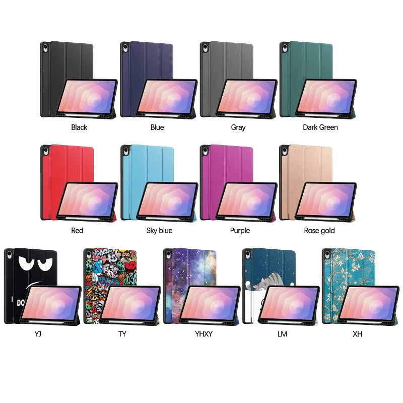 Samsung Galaxy Tab S11 Flip Trifold Tablet Cover Case with Pen Slot Holder