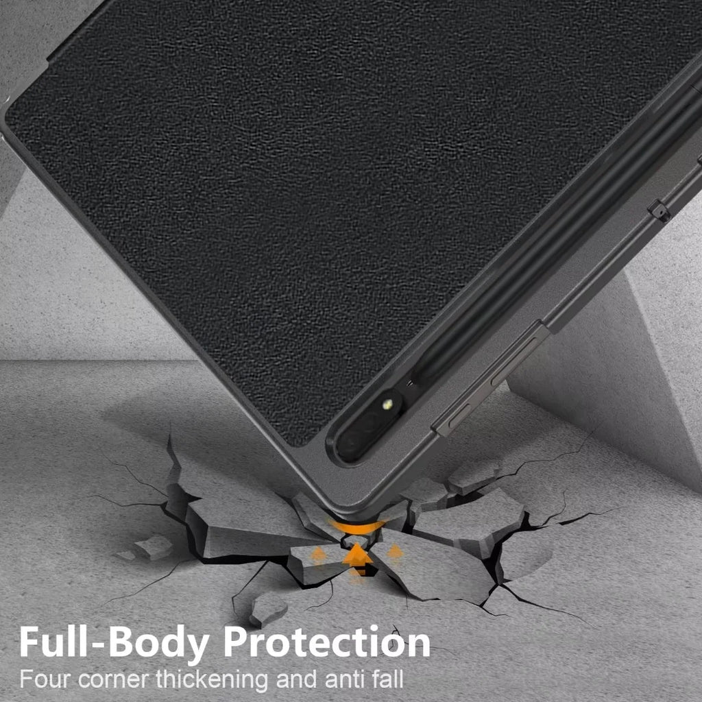 Flip Trifold Tablet Cover Case for Samsung Galaxy Tab S9 FE Plus with Pen Slot Holder