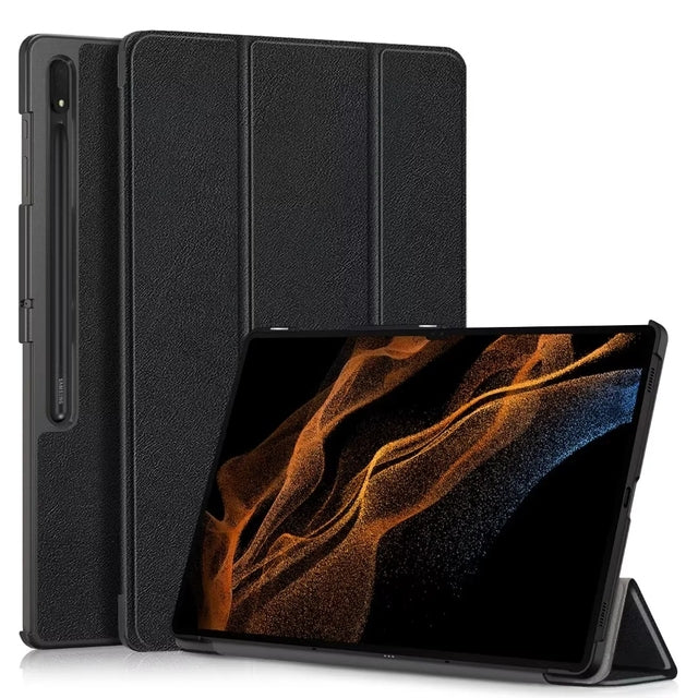 Galaxy Tab S10 Plus Flip Trifold Tablet Cover Case with Pen Slot Holder