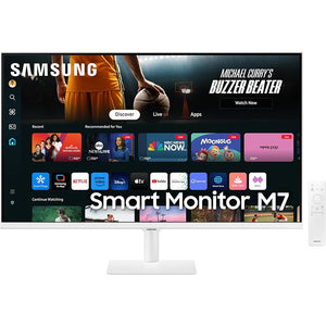 Samsung M70D 32-inch 4K Smart Monitor with Streaming TV - White