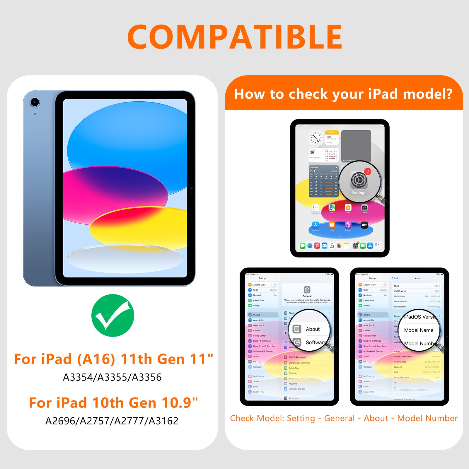 Smart Tablet Wireless Magnetic Magic Keyboard Case for iPad 11th Gen A16 11 Inch with Touchpad Illuminated RGB Backlit