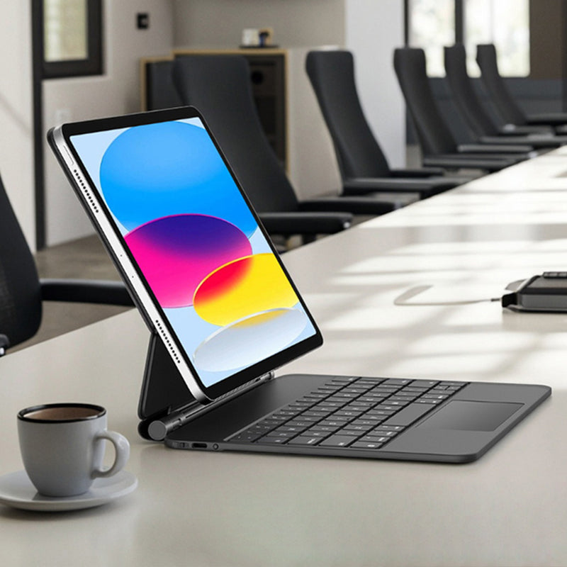 Smart Tablet Wireless Magnetic Magic Keyboard Case for iPad 11th Gen A16 11 Inch with Touchpad Illuminated RGB Backlit