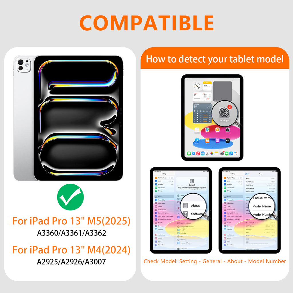 Smart Magnetic Magic Keyboard Case for iPad Pro 11 M4/M5 with Touchpad RGB Backlit