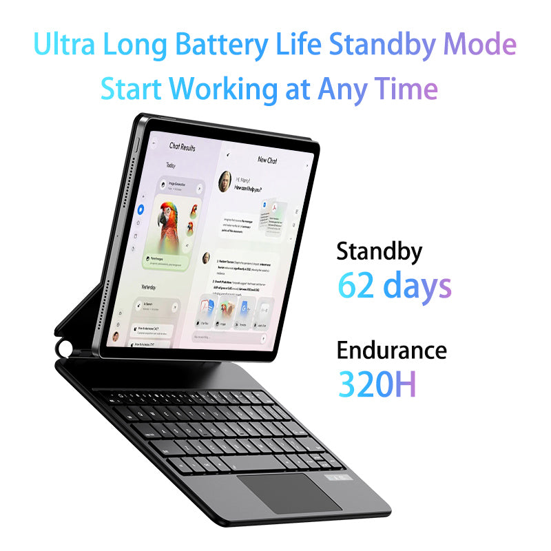 Smart Magnetic Magic Keyboard Case for iPad Pro 11 M4/M5 with Touchpad RGB Backlit