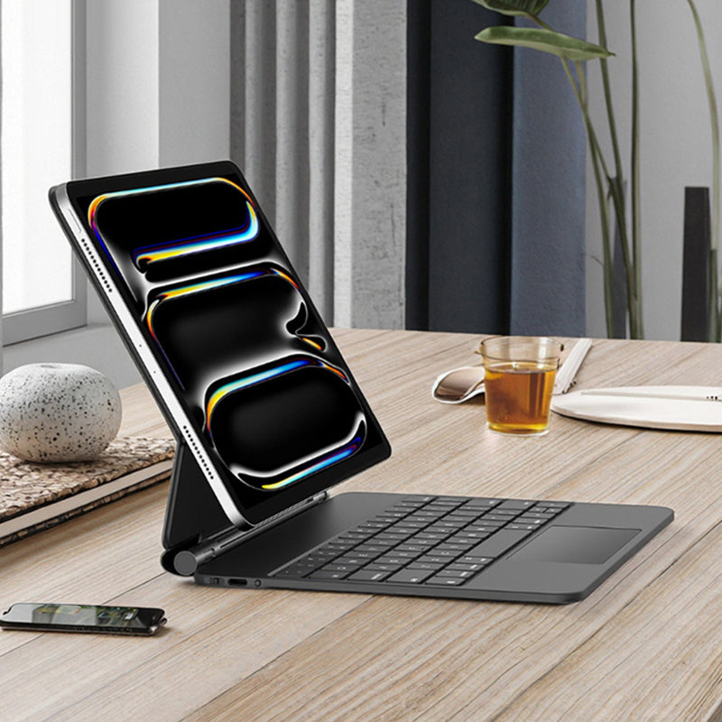 Smart Tablet Wireless Magnetic Magic Keyboard Case for iPad Pro 13 M4/M5 with Touchpad Illuminated RGB Backlit