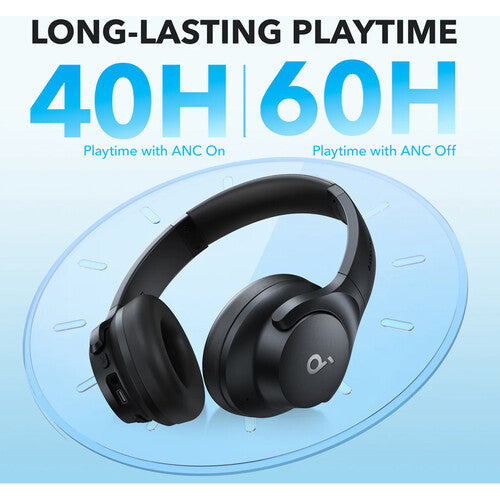 Soundcore by Anker Q20i Wireless Hybrid Noise Cancelling Over-Ear Headphones A3004H12 Black