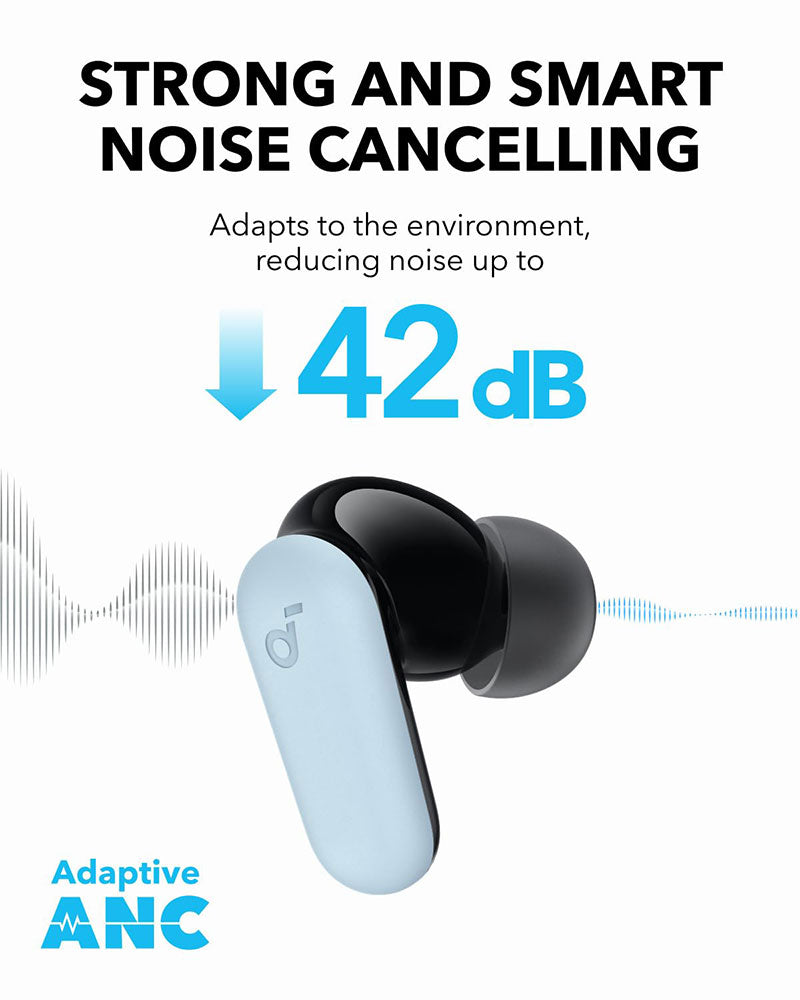 Soundcore by Anker R50i NC True Wireless Noise-Canceling Earbuds A3959H31 Blue