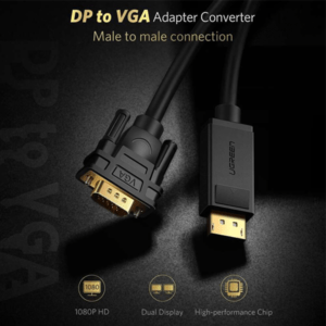 UGREEN DP105 10247 DisplayPort Male to VGA Male Cable 4.9 ft Black