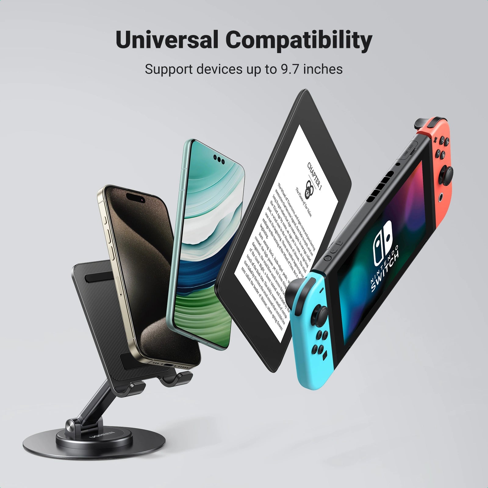UGREEN LP805 360 Rotating And Folding Phone Stand Black 35152