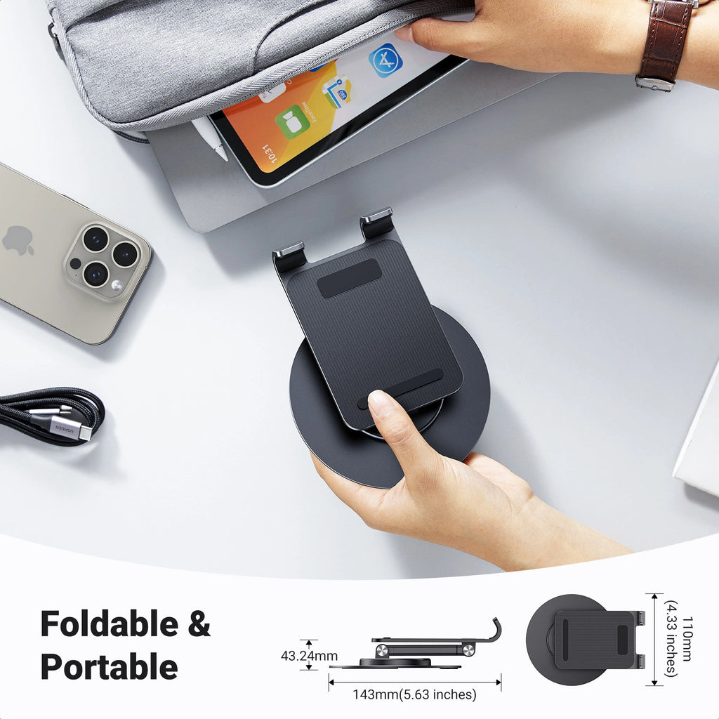 UGREEN LP805 360 Rotating And Folding Phone Stand Black 35152