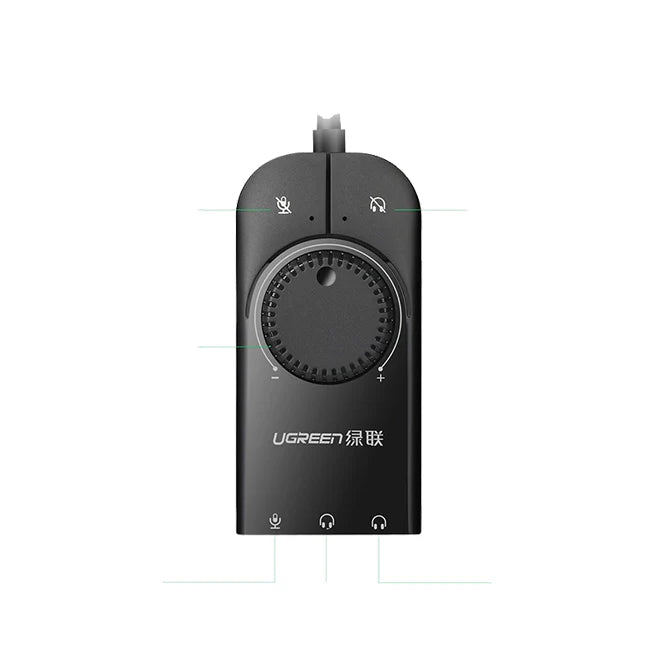 UGREEN CM129 40964 USB Audio Adapter External Stereo Sound Card