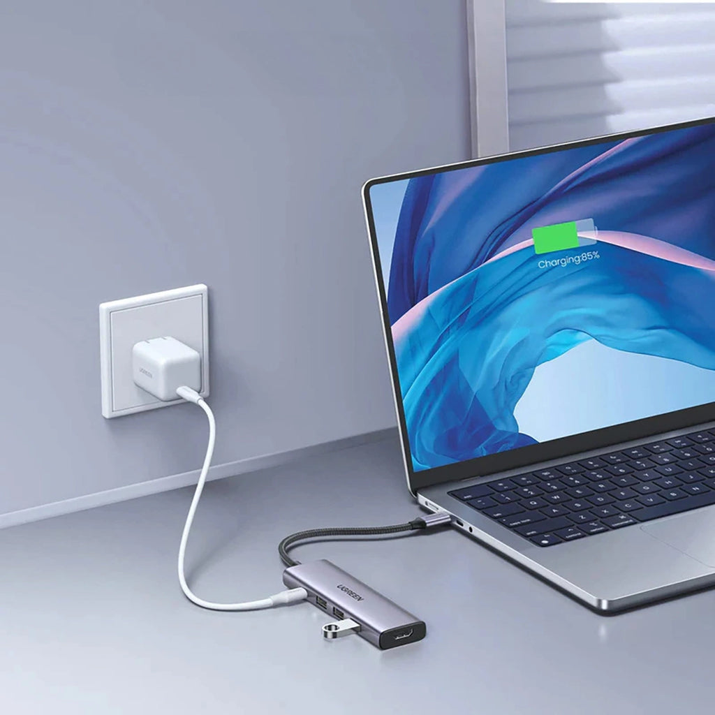 UGREEN CM511 15596 Revodok 5-in-1 USB-C Hub with 3xUSB-A 3.0 HDMI 4K@30Hz and 100W PD