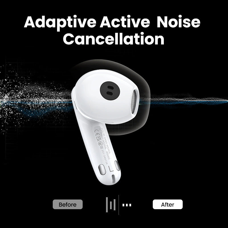 UGREEN HiTune H6 Pro Hybrid Active Noise-Cancelling Earbuds White WS203 35873