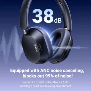 UGREEN HiTune Max5c HP203 35757 Hybrid Active Noise-Cancelling Headphones Black