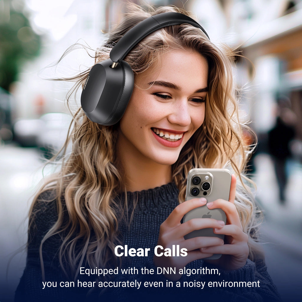 UGREEN HiTune Max5c HP203 35757 Hybrid Active Noise-Cancelling Headphones Black