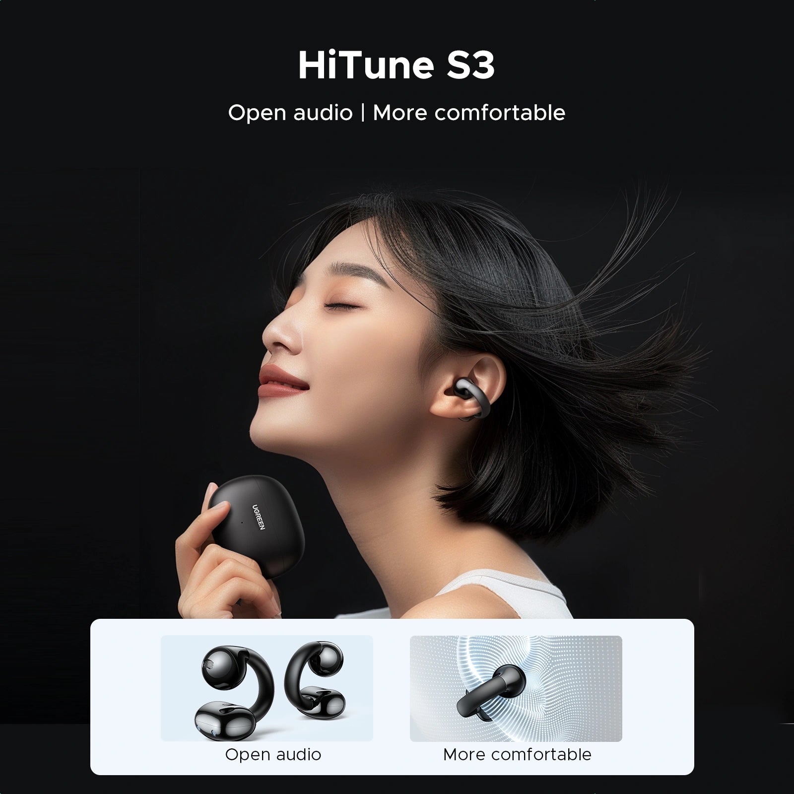 UGREEN HiTune S3 WS209 True Wireless Bluetooth Earbuds Black
