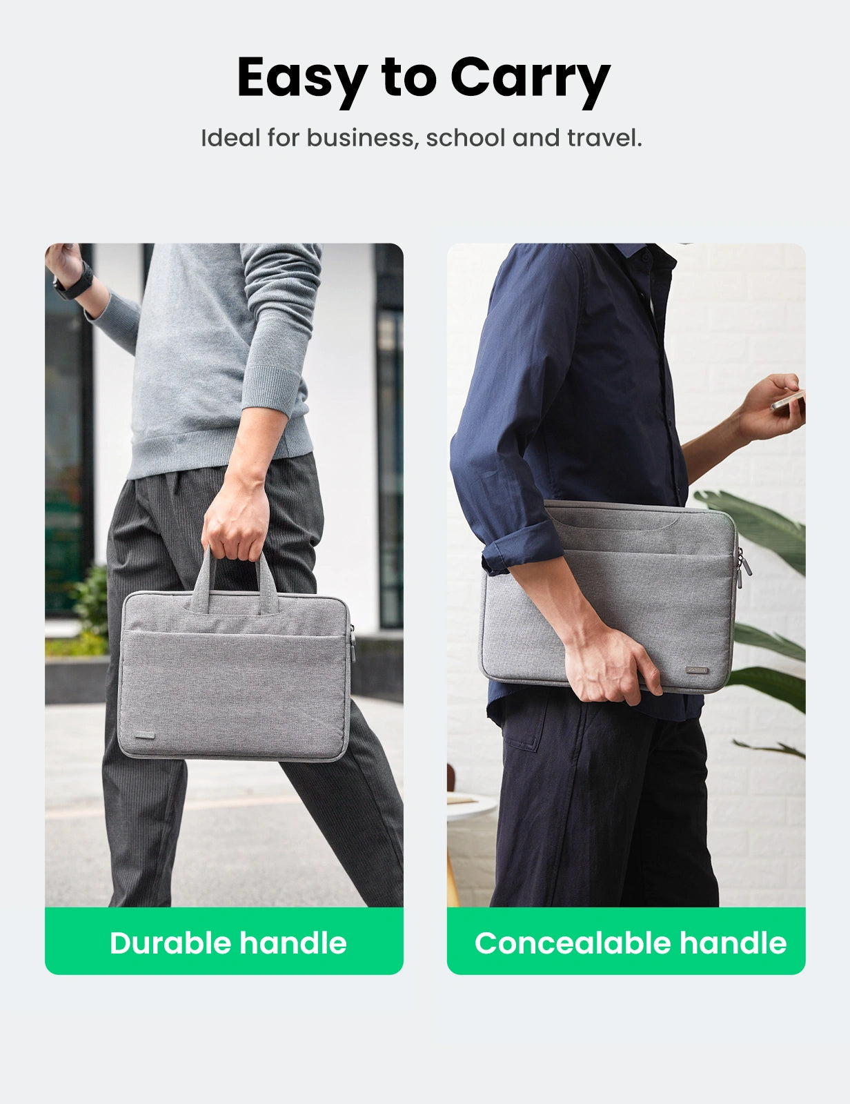 UGREEN LP437 20448 13-13.9 Inch Laptop Sleeve Case Gray